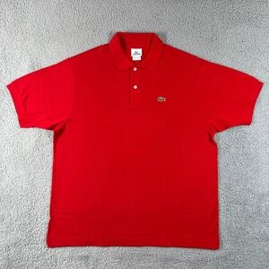 Lacoste Polo Shirt Men's US Size XXL Red Short Sleeve Cotton Classic Fit VTG NWT